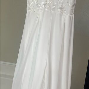 Urban Outfitters White Wide Leg Jumpsuit